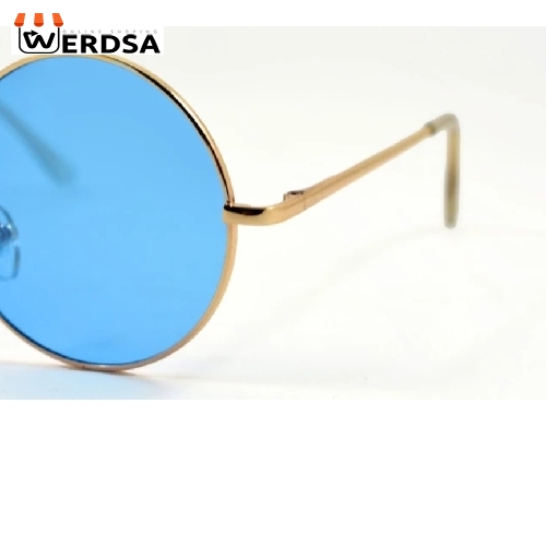 عینک آفتابی مدل Round Metal Blue