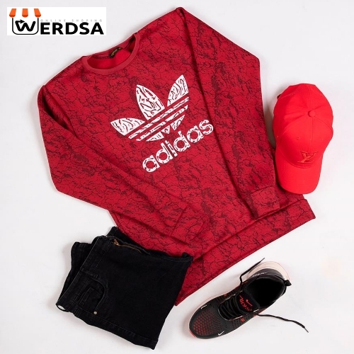 پلیور طرح دار Adidas_red مدل 2104