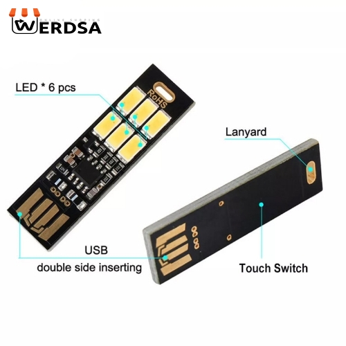 چراغ قوه هارمن مدل USB 6 LED
