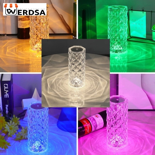 آباژور رقص نوردار لمسی Rose Diamond Table Lamp