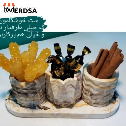 ست چند تیکه گلدان و لوازم