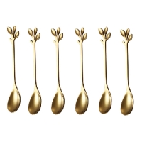 قاشق چای خوری مدل برگ کد 00601 مجموعه 6 عددی