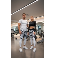 لگ ورزشی سفید مشکی پاتیک حرفه ایی فری سایز کد 3035