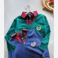 بلوز دویقه پنبه دورس بچگانه ۲ تا ۱۲ سال